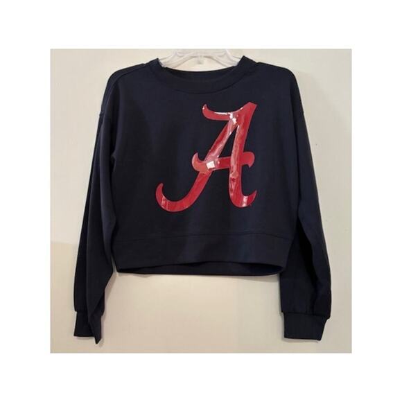 Alabama Crimson Tide Concepts Sport Sweatshirt Pullover Cropped Medium New - Picture 1 of 6